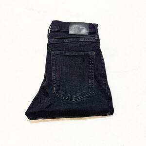 Everlane The High Rise Skinny Jean Black Denim Zip Fly Stretch Size 30